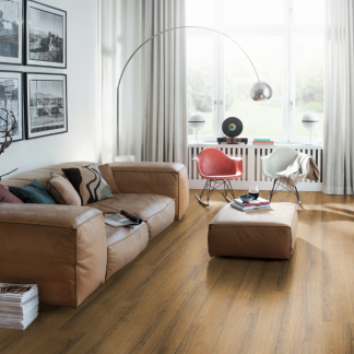 Laminuotos grindys „Cognac Brown Sherman Oak” EL2402 AquaClick